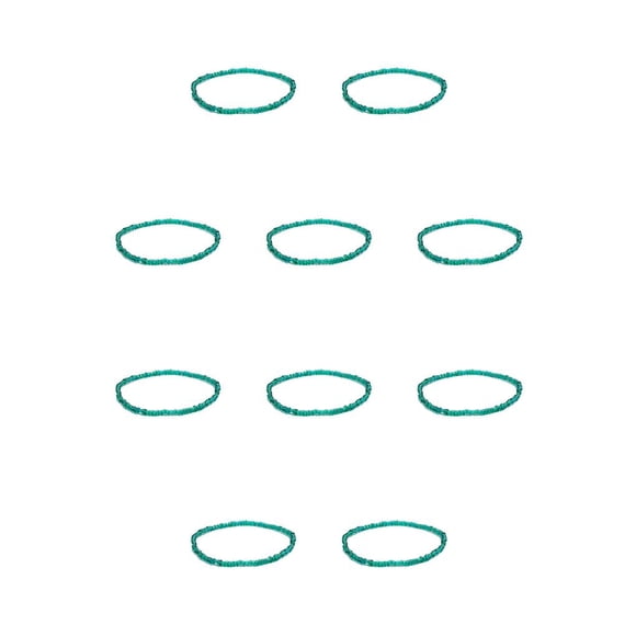 Qarigey Pulseras tobilleras con cuentas de arroz de colores Tobilleras elegantes multiusos para niñas 17 diecisiete 10Conjunto