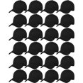 thumbnail image 1 of Gorra de béisbol Handepo, correa trasera ajustable, 24 unidades, negra, 1 of 7