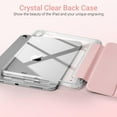 thumbnail image 3 of Rechale Compatible with iPad (A16) 11th Generation Case 11 Inch 2025, for iPad 10th Generation Case 10.9 inch 2022, Clear Back Slim Trifold Stand with Pencil Holder Auto Wake/Sleep, 3 of 8