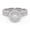 White Gold, variant on AFFY Double Halo Bridal Ring Set for Women Round Cut Lab Created Moissanite Engagement Wedding Rings In 14K White Gold Over Sterling Silver Size 7