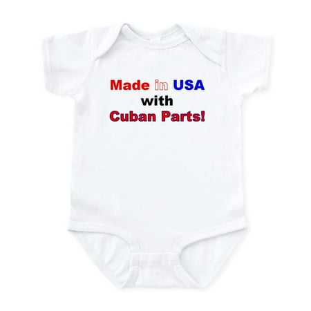 

CafePress - Made In USA With Cuban Parts! Infant Creeper - Baby Light Bodysuit Size Newborn - 24 Months