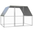 thumbnail image 2 of vidaXL Outdoor Chicken Cage Galvanized Steel Hen House Run Coop Multi Sizes, 2 of 32