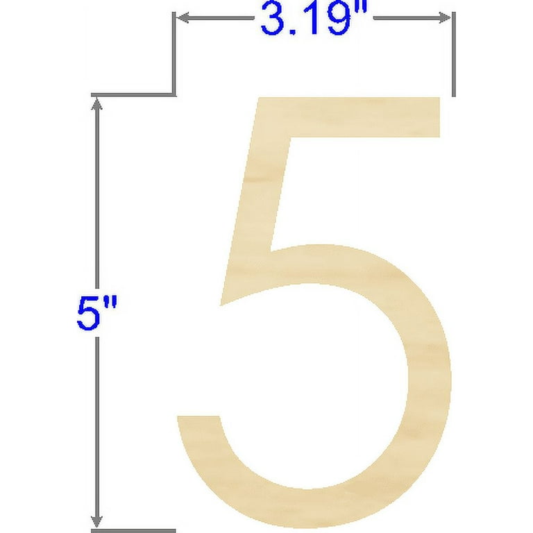 Wood Numbers in The Century Gothic Font 