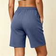 thumbnail image 4 of Besolor Summer Shorts for Women Wide Leg High Waist Elastic Drawstring Casual Loose Loungewear Workout Short Pants with Pockets, 4 of 6
