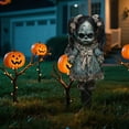 thumbnail image 2 of Halloween Outdoor Decorations Scare Crow Signs 8 Pack Acrylic Cutouts for Window & Yard Display Skeleton Pumpkin Design for Holiday Scenes, 2 of 4