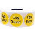 thumbnail image 1 of Yellow with Black Egg Salad Circle Dot Adhesive Stickers, 1 Inch Round Labels, 500 Total Stickers, 1 of 1