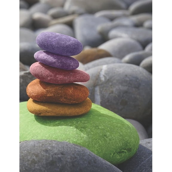 Achtsamkeitstagebuch: Notiere und plane deine täglichen Meditationen ♦ Sammle und fokussiere deine Gedanken ♦ Finde innere Ruhe und Gelassenheit ♦ A4  Format ♦ Motiv: Bunte Ste