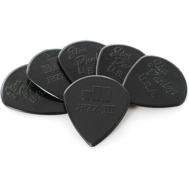 Dunlop Jazz III Guitar Picks 12Pack Black Stiffo