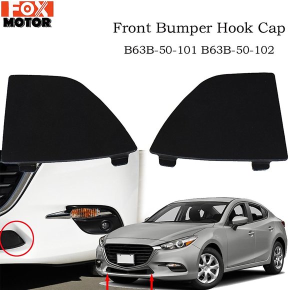 Car Front Lower Bumper Tow Hook Eye Cover Grille Caps For Mazda 3 2016 2017 2018 B63b-50-101 B63b-50-102 Replacement Trim Part