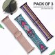 thumbnail image 2 of Bandas elásticas de nailon Solo Loop compatibles con Apple Watch 45 mm, 41 mm, 44 mm, 40 mm, 42 mm, 38 mm, correa para Iwatch Series 7/6/5/4/3/2/1 Se, paquete de 3 W 38 Rose, 2 of 5