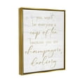 thumbnail image 3 of Stupell You Are Champagne Darling Encouragement Food & Beverage Painting Gold Floater Framed Art Print Wall Art, 3 of 9