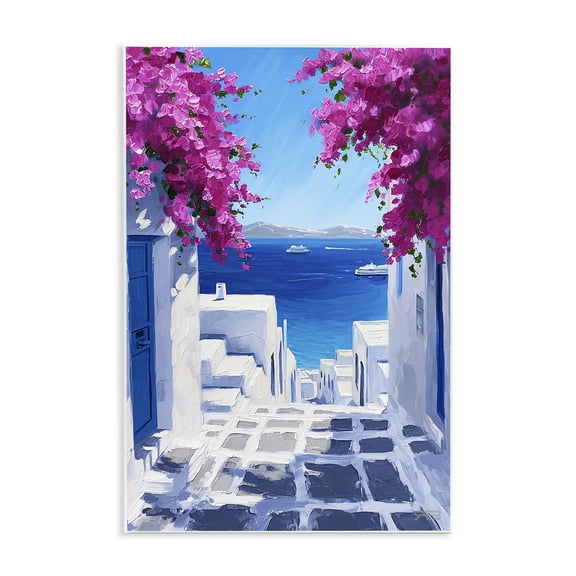 Stupell Industries Coastal Architecture Town Buildings & Architecture Painting Unframed Art Print Wall Art, 10 x 15