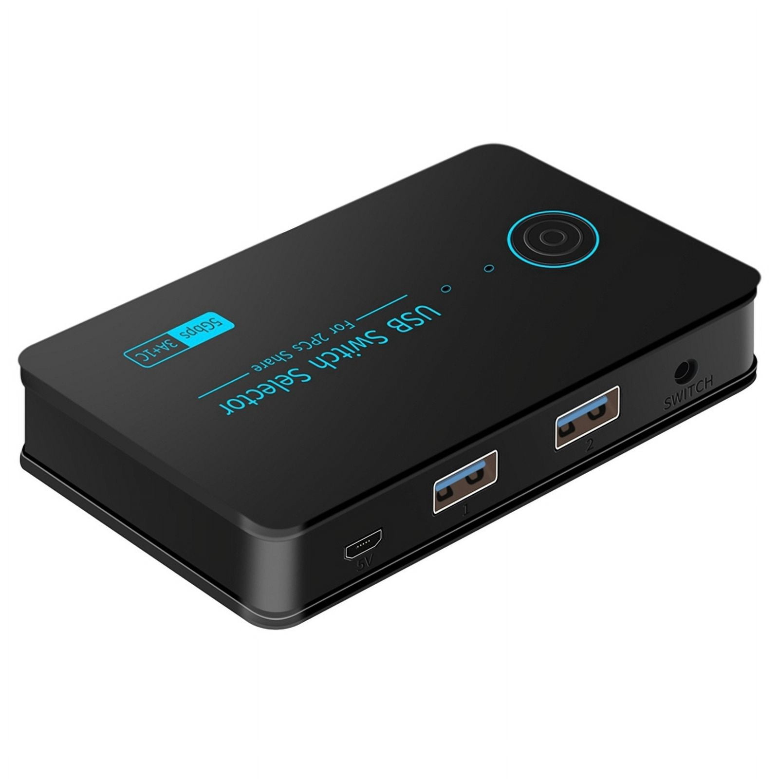 USB Switcher 2 Computers Kvm Switch USB 3.0 Switch 4 Ports(3USB3.0+1 USB-C) Hub Share Devices Printer Scanner