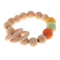 thumbnail image 2 of Brazalete de Ganchillo Teether Bebé Agarrar Juguete de Enfermería 4 perfke Pulsera de madera de Teether de los granos, 2 of 8