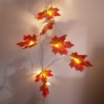 thumbnail image 4 of 1.5M 10LED Lighted Fall Autumn Maple Leaves Garland Thanksgiving Decor, 4 of 4