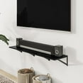 thumbnail image 7 of Deep Floating Shelves for Wall, 12 Inch Deep Floating Shelves Set of 3, 16W x 12D Wood Wall Shelves, Wide Wood Shelves with Metal Bracket for Living Room, Kitchen, Office, Bedroom - Black, 7 of 7
