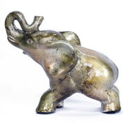8" Decorative Ceramic Elephant - Gold