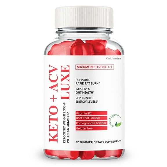 Luxe Keto ACV Gummies, Luxe Keto Gummies Supplement, Powerful Formula, Max Strength (1 Pack)