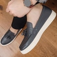 thumbnail image 4 of Zapatos Casuales de Negocios de los Hombres con Adornos de Borsela en el Estilo Suave-Vendido para Zapatos de Verano de los Hombres en Marrón Gris Oscuro Negro, 4 of 9