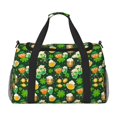 thumbnail image 1 of Disketp St Patrick's Day10 Bolsa de Viaje Tipo Duffle, Bolso de Mano para Fin de Semana para Mujer, Bolsa de Gimnasio Ligera para Hombre, Esencial para Viajes, 1 of 7
