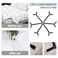 thumbnail image 3 of 2pcs Sheet Clips,Under Mattress Bed/Fitted Sheet Fastener,Long Strap Clip Bands,6 sides with 12 black clips(Black), 3 of 4