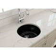 thumbnail image 4 of BOCCHI Sotto Round Undermount Fireclay 18.5 in. Single Bowl Kitchen Sink with Protective Bottom Grid and Strainer in Black, 4 of 6