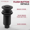 thumbnail image 2 of Westbrass Disposal Air Switch with Flush Button and Dual Outlet Box, Polished Brass, 2 of 13