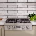 thumbnail image 3 of 30 in. Propane Gas Range Top in Stainless Steel with Classic Silver Knobs, 3 of 11