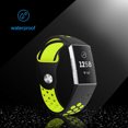 thumbnail image 2 of GoldCherry For Fitbit Charge 3 Bands/Charge 3 SE Classic Bands,Sports Silicone Replacement Women Men Bands Breathable Soft Strap Bracelet(Small- Black+Yellow), 2 of 5