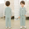 thumbnail image 2 of Lycody Boys' 4-Piece Formal Suit Set Dress Shirt Vest Pants and Tie Wedding Birthday Party Suit, 2 of 5