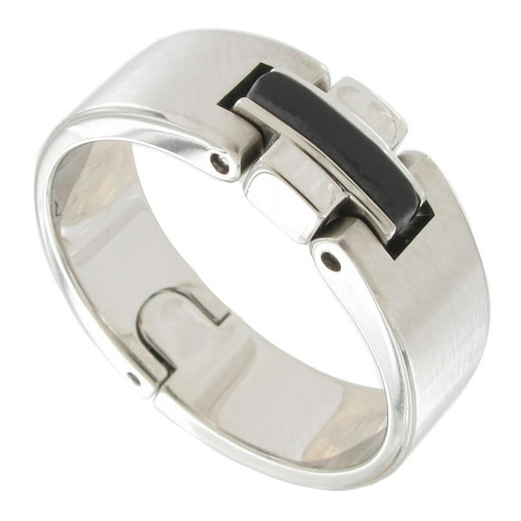 Rochet Ring Stainless Steel Black Accent Acier Men's Size 12