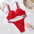 thumbnail image 4 of Lencería de encaje personalizada europea y americana con pedrería, lencería femenina tentadora, 4 of 6