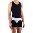 thumbnail image 3 of FlexaMed Right Side Inguinal Hernia Groin Belt with Compression Pad White Medium, 3 of 7