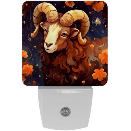 

Aries Square LED Night Lights - Small Portable Lighting for Any Room - Energy Efficient & Long-lasting - for Bedroom Bathroom and Hallway