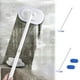 thumbnail image 1 of Cepillo de suelo, cerdas duras, mango largo | Limpiador de espacios para baldosas Plástico blanco 18,5 pulgadas | Fregador doméstico de baño resistente | Empuñadura ergonómica | Herramienta de, 1 of 6