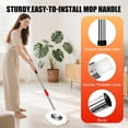 thumbnail image 3 of 360° Spin Mop Stick with 4 Microfiber Replacement Heads, 61 Inch Adjustable Stainless Steel Handle, for Home, Dorm Holiday Floor Cleaning, 3 of 8