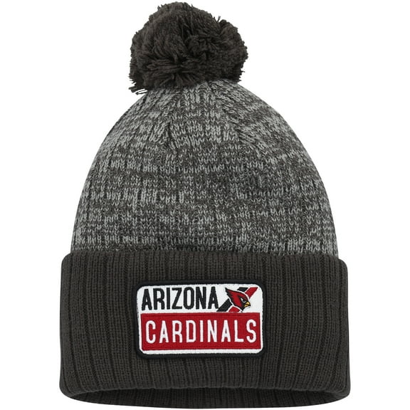 Men's Brown/Gray Arizona Cardinals Mass Fitch Cuffed Knit Hat with Pom