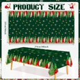 thumbnail image 2 of PHOGARY 3 Pieces Christmas Tablecloth Snowflakes Table Cloth Rectangular Holiday Tablecloth 54 x 108 Inch Plastic Table Cover for Christmas Party Dining Decor - Green, 2 of 7