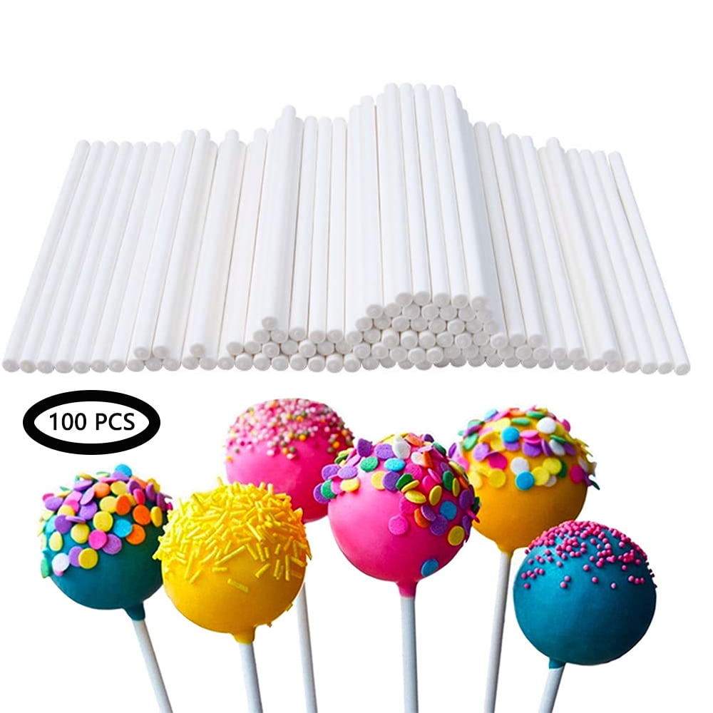Melts 12 cm weiss Shantys Lollipop Stiele 100 x Cake Pop Sticks Papier 