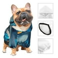 thumbnail image 3 of Cauagu Blue Iceberg Leaf Wolf Pattern Winter Pet Hoodie Sweatshirts- Dog Hoodie Sweater with Leash Hole - Cute Dog Hoodie - Pet Clothes Puppy Cat Custume -X-Large, 3 of 8