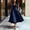 Navy Blue, variant on Women's Sleeveless V-Neck Cocktail Dress – High Waist Flared A-Line Party Elegant Fit & Flare Mid Length Formal Dress Navy Blue,M