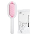 thumbnail image 2 of Puppy Hair Cleaning Grooming Comb, Rounded Teeth Multi Functional Double Row Massage Wet Wipes Pet Dog Knots Remover  For Cats Green,Pink, 2 of 8