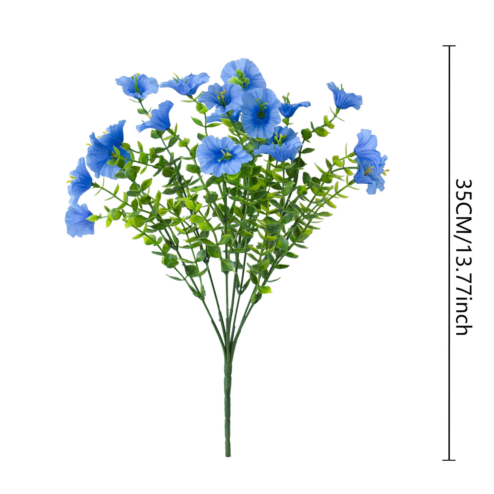 OIUR Faux Petunia Flowers Bunch Outdoor Artificial Flowers Realistic UV Resistant Fake Flowers for Porch Patio Window Box Hanging Basket