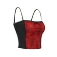 thumbnail image 6 of Qiylii Ladies Spider Web Camisole, Lace Edge Sleeveless Strap Tank Tops, 6 of 9