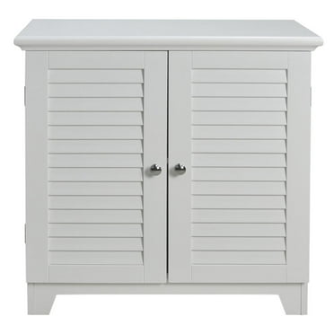 Redmon Contemporary Country Louvered Double Doors Floor Cabinet