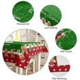 thumbnail image 2 of Rectangle Table Cloths 60x102inch Cute Christmas Gingerbread Man Candy Party Tablecloth Waterproof Polyester Table Covers for Kitchen Dinning Wedding Decoration, Wrinkle Resistant Green Floral, 2 of 6