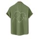 thumbnail image 4 of Mens Manga Corta Botón Abajo Camisas, Cuello de Vuelta Impresa Blusa, Top de Verano de la Moda Casual, 4 of 9
