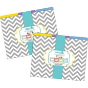 BARKER CREEK Designer File Folders Set of 24, Beautiful Chevron, Multicolor Chevrons on Outside, Soft Colors on Inside, Letter Size, 1/3 Cut Tabs, 24-Set, Home, School and Office Supplies (3956)