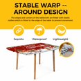 thumbnail image 4 of Red Christmas Table Cloths for 3 Foot Rectangle Tables, Santa Elk Gifts Snowflake Winter Xmas Tree Patio Waterproof Elastic Fitted Tablecloths, Washable Rectangular Table Cover for Camping, 4 of 8