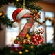 thumbnail image 4 of Adornos Navideños con Monograma Acrílico de 26 Letras y Gorro de Papá Noel | Adornos Colgantes 2D para Árbol de Navidad | Decoración Navideña para El Hogar | Adornos Navideños Multiusos para Chimenea, 4 of 5
